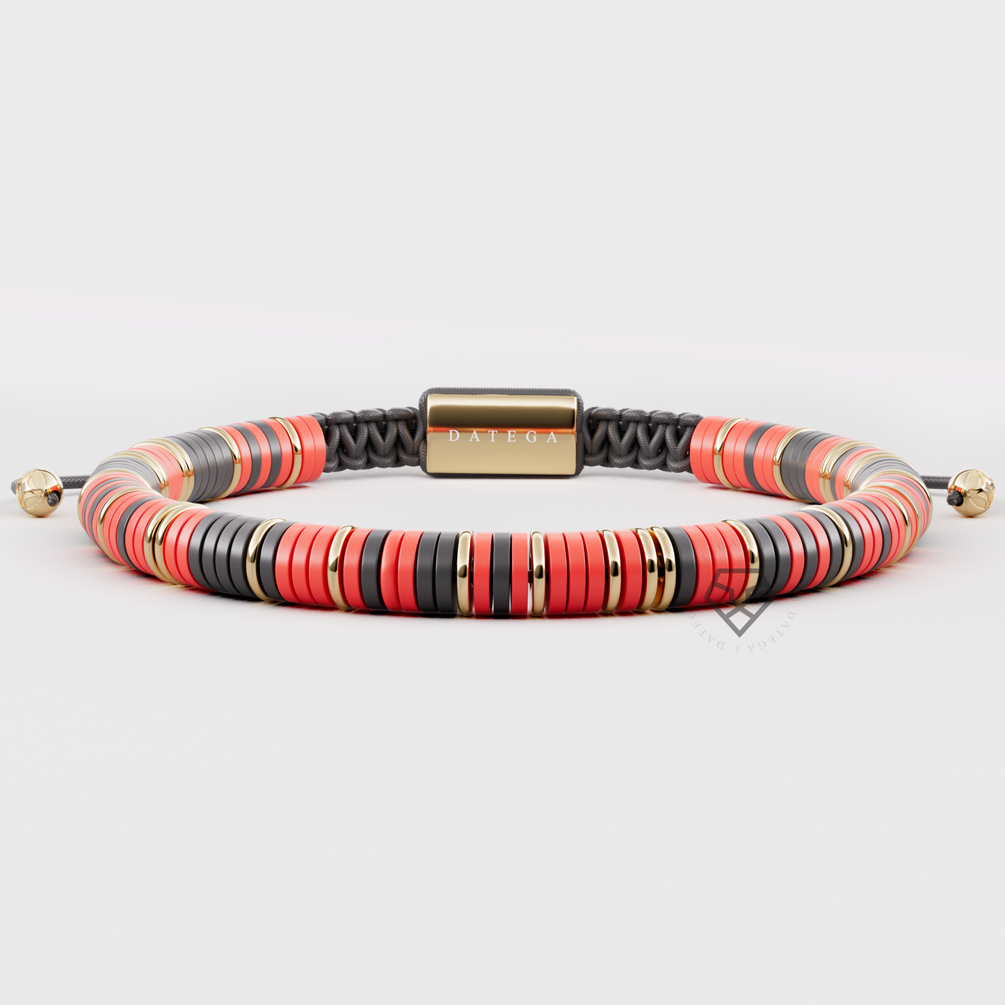 Havana Red, Black & Yellow Gold Bracelet