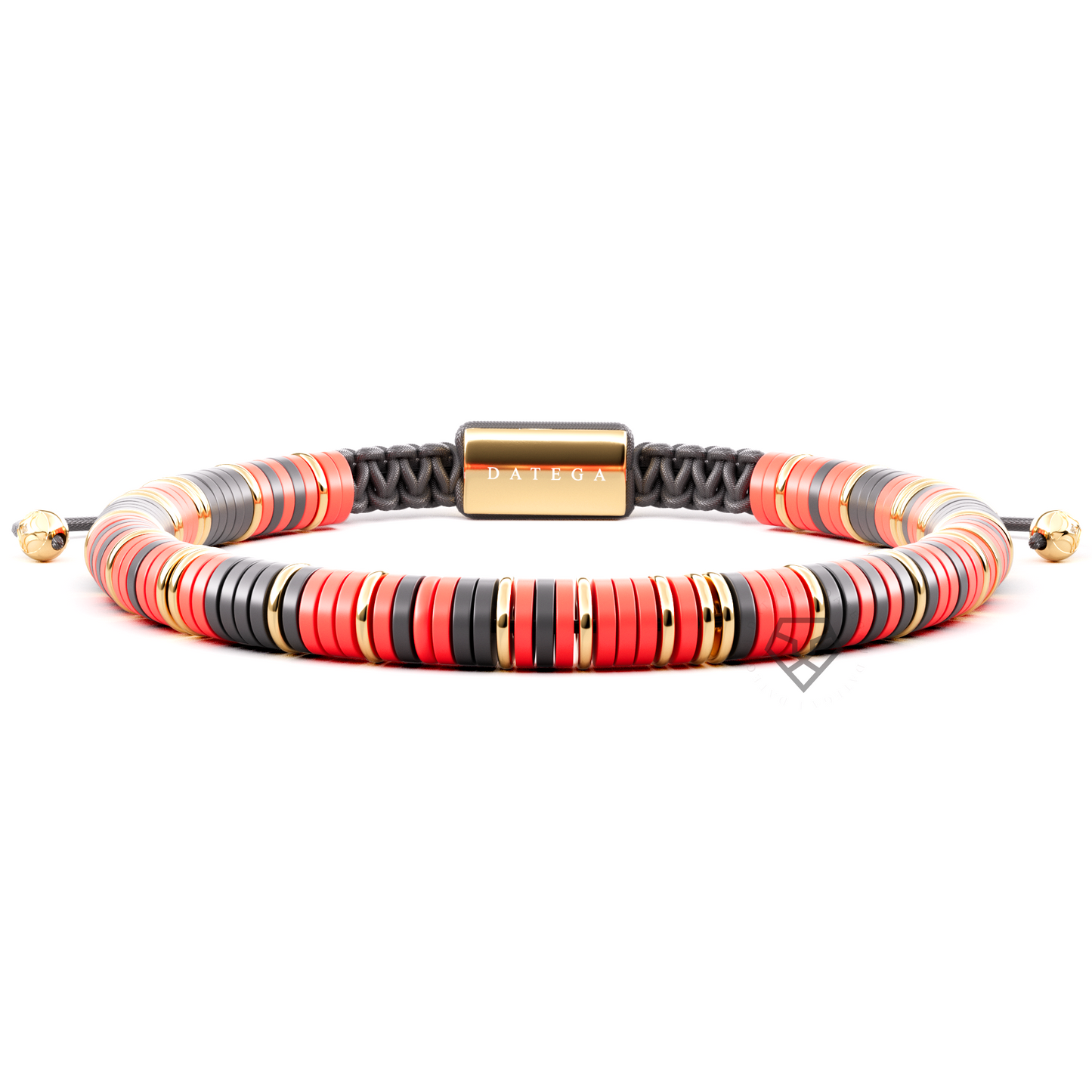 Havana Red, Black & Yellow Gold Bracelet